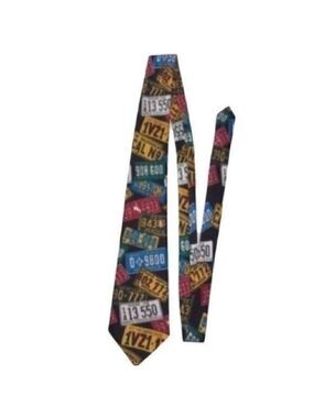 A. Rogers novelty tie “ license plates “ Themed Men’s Tie